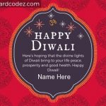 Write name on diwali greeting card