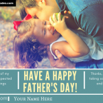 Write Name on Happy Father's Day Photo Card - Daughter and Father Card