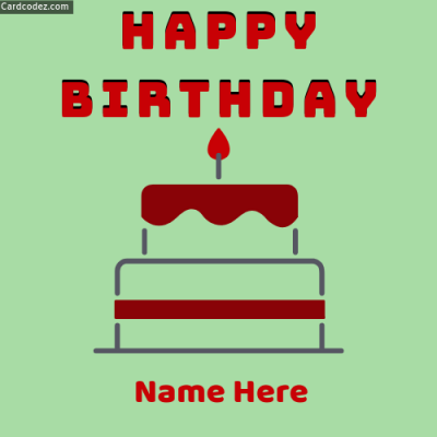 Birthday Name Photos with Cake