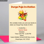 📝 Durga Puja Invitation Card Maker For Whatsapp