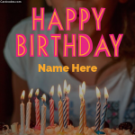 Write Name on Happy Birthday Photo For Girls Birthday