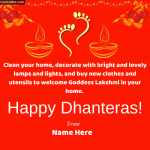 Happy Dhanteras Write Name on Pic