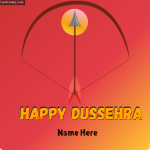 Name on Happy Dussehra Image Card