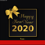 Write Name on Happy New year 2020 DP Photo Card