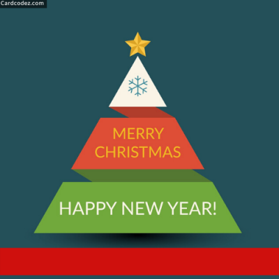 Write Name on Merry Christmas and Happy New Year Card