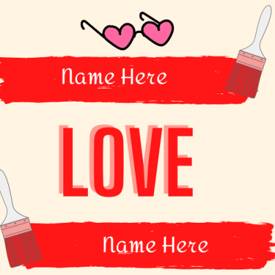 Write name on love with your and lover name on photo