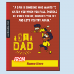 Write Name on Happy Father’s Day Greeting Card from boy(son)