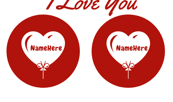 Write your and your lover name on hearts