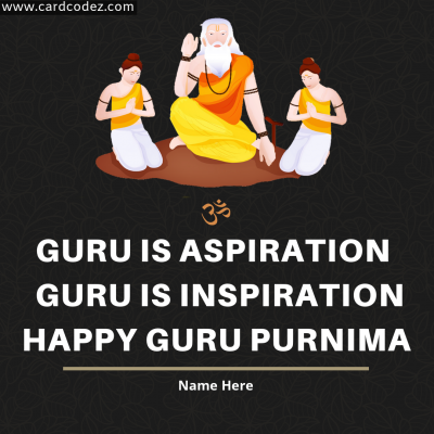 Wish Happy Guru Purnima with Name Greeting Card
