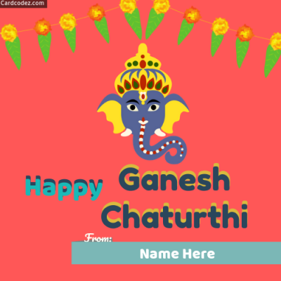 Happy Ganesh Chaturthi Photo With Name Whatsapp Status Photo