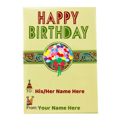 Happy Birthday Greeting Card With Name