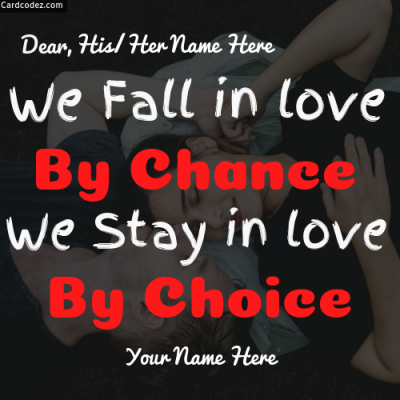Write Couple Name on Love Quote Photo