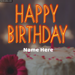 Name On Happy Birthday Cake Photo