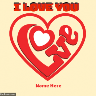 💑 Write Name on I Love You Heart Pic