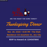 Make Thanksgiving Dinner Invitation Card Online