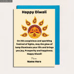 Write Name Happy Diwali Greeting Card Photo Wish
