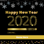 Happy New Year Loading Greeting Card With Your Name