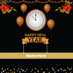 Write Name on Happy New Year Image