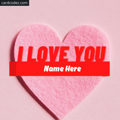 Write Name on Pink Color Heart Photo - 3D heart name and image